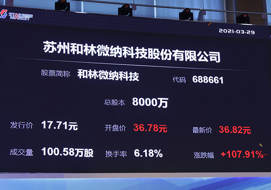和林微纳：微型精密制造解决方案专家 开启科创板上市之门